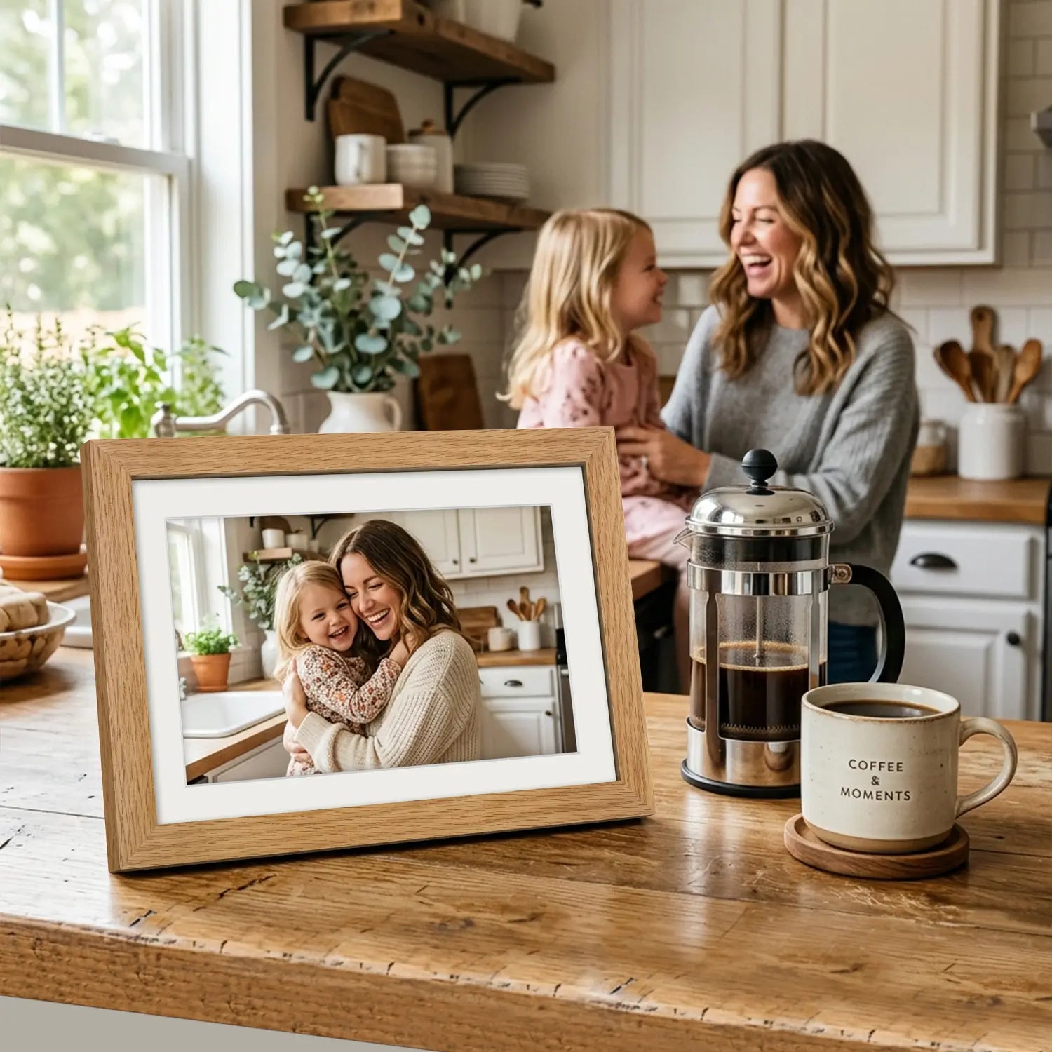 10-inch-frameo-digital-picture-frame-oak-wood