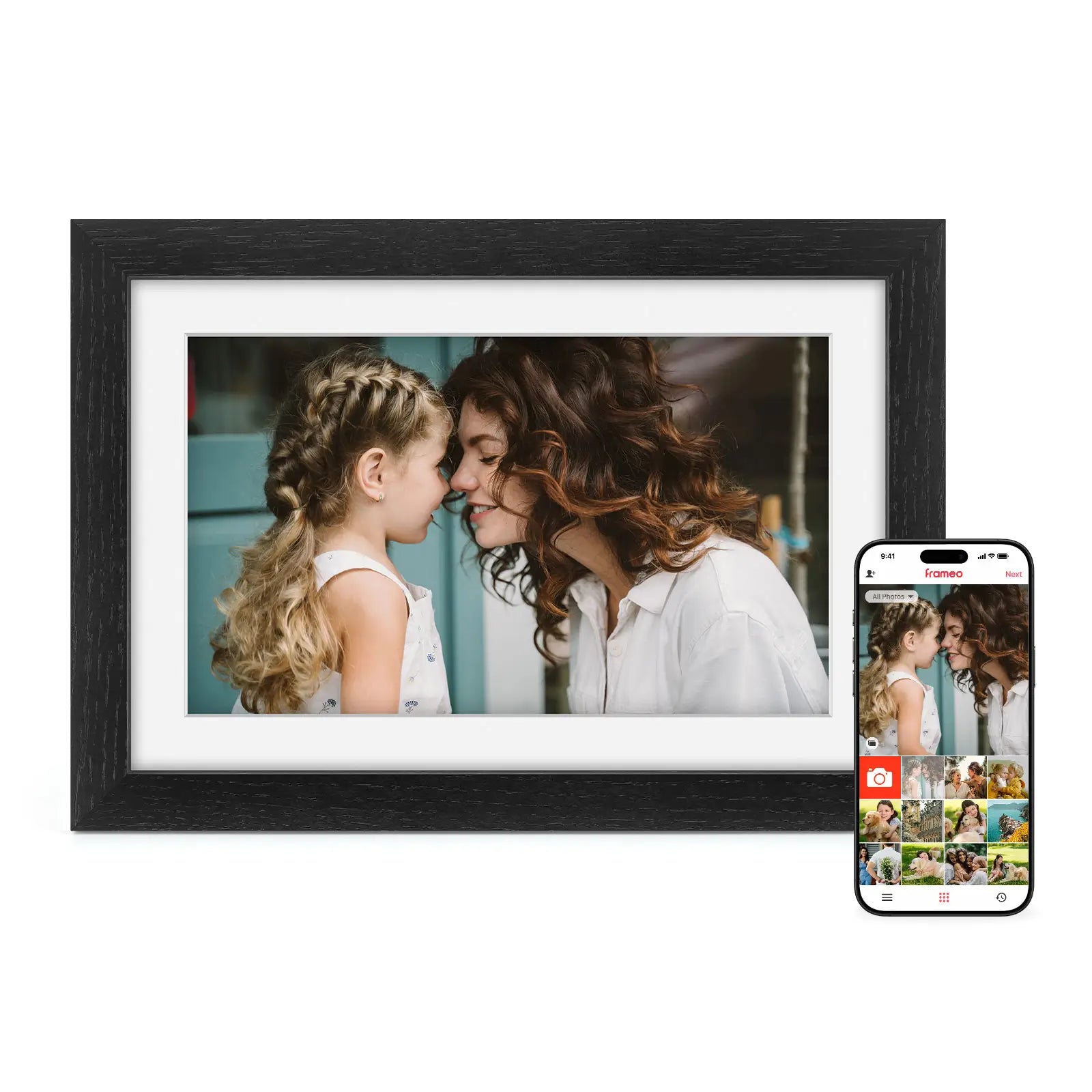 oak-wood-digital-photo-frame-black